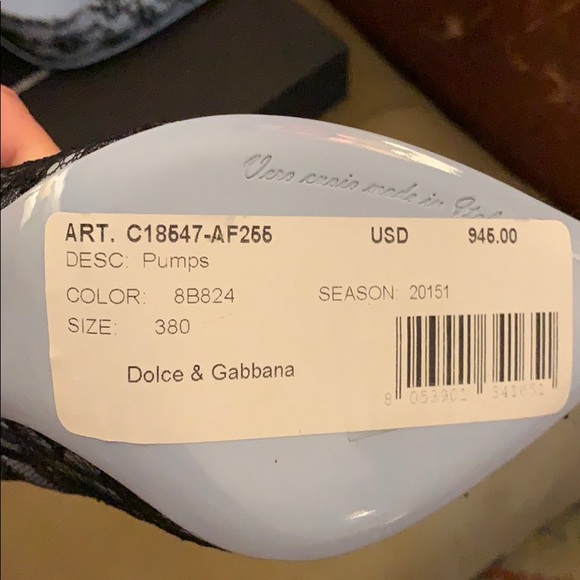 Brand new/never worn D&G light blue with lace pump - Picture 9 of 9